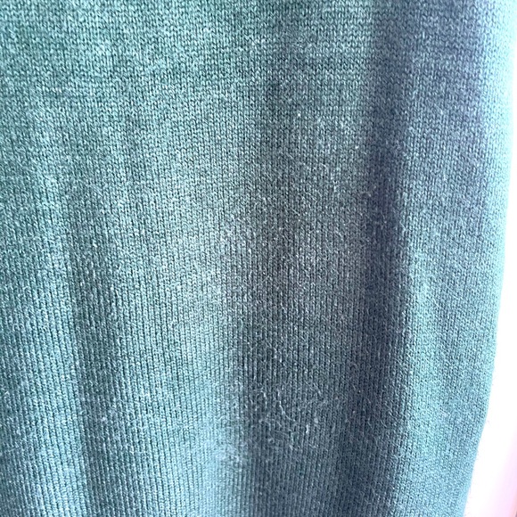 Crowl-neck Green Sweater Dress with Pockets - Picture 5 of 6